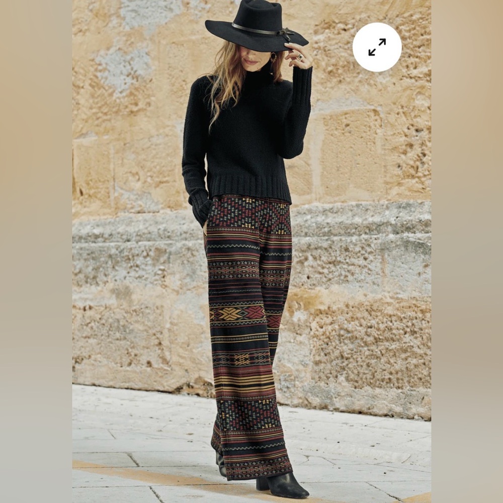 Peruvian Connection Kilim Patterned - Maxi Skirt Red & Black-Size Medium - Picture 17 of 17